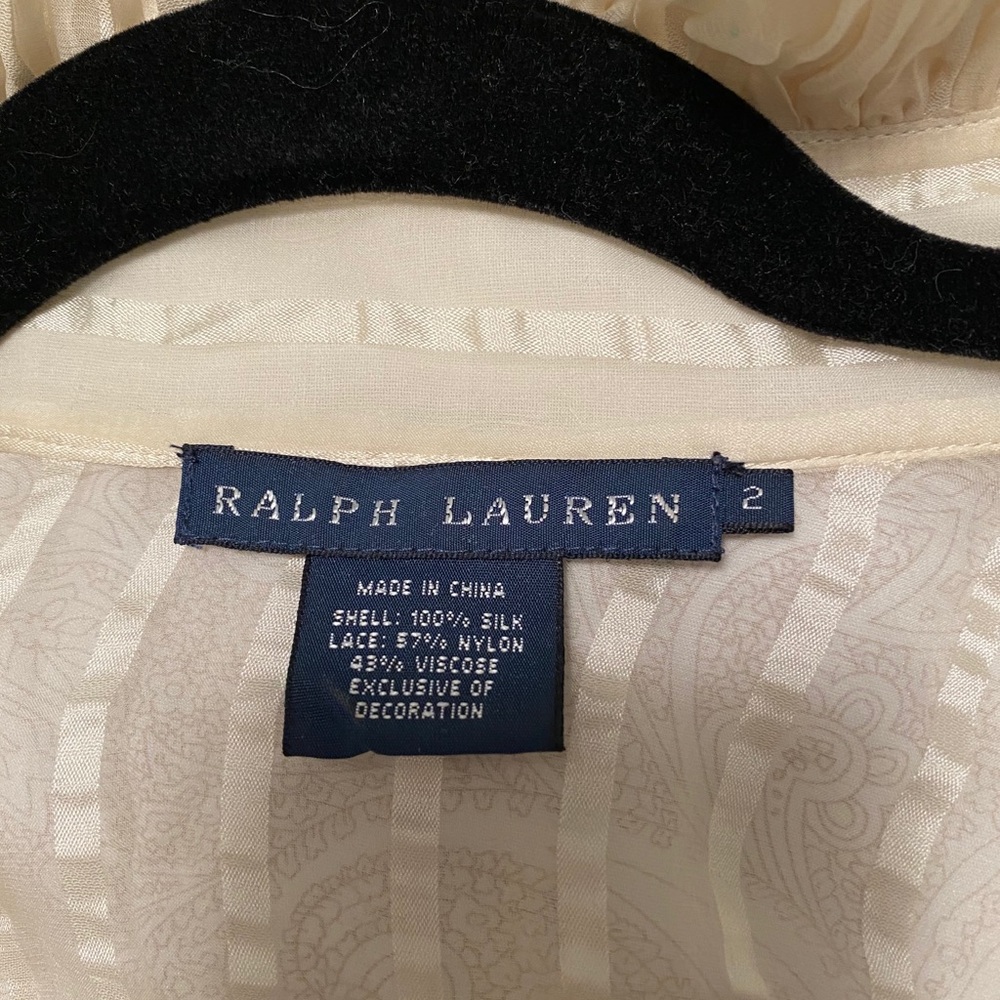 Silk ruffle blouse